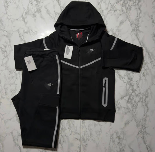 REFLECTIVE BLACK TECH TRACKSUITS
