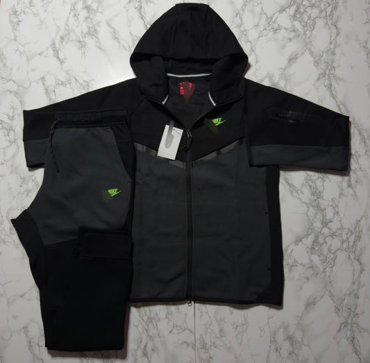 GREEN BLACK TECH TRACKSUITS